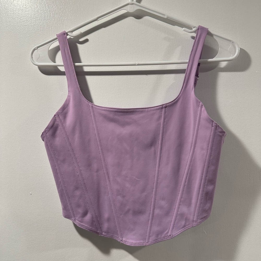 Square Neck Sleeveless Bustier Corset Crop Tank Tops